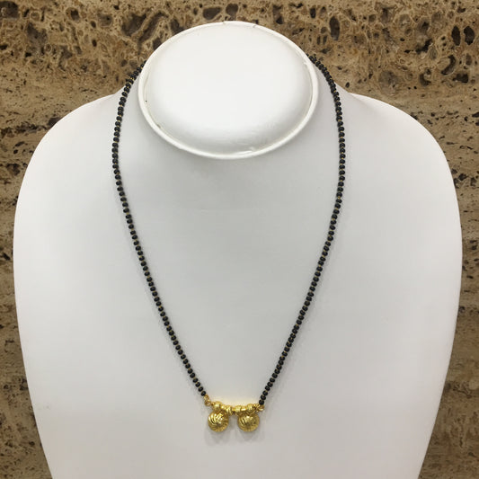 Digital Dress Room Short Mangalsutra Designs Gold Plated Latest 2 Vati Pendant Single Layer Traditional Mangalsutra