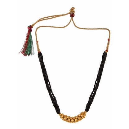 Short Mangalsutra Designs Gold Plated Latest Golden Beads Multi-Layer Mangalsutra