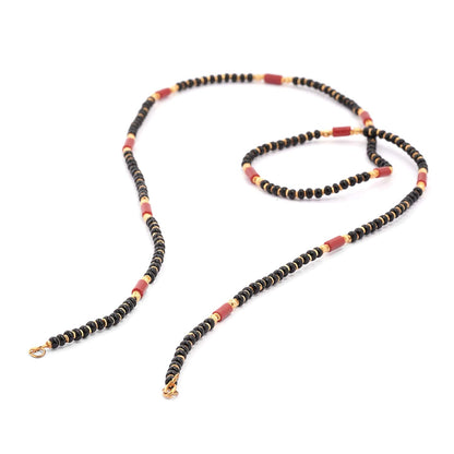 Digital Dress Room Long Mangalsutra Designs Gold Plated Latest Black Beads Coral Chain Traditional Mangalsutra