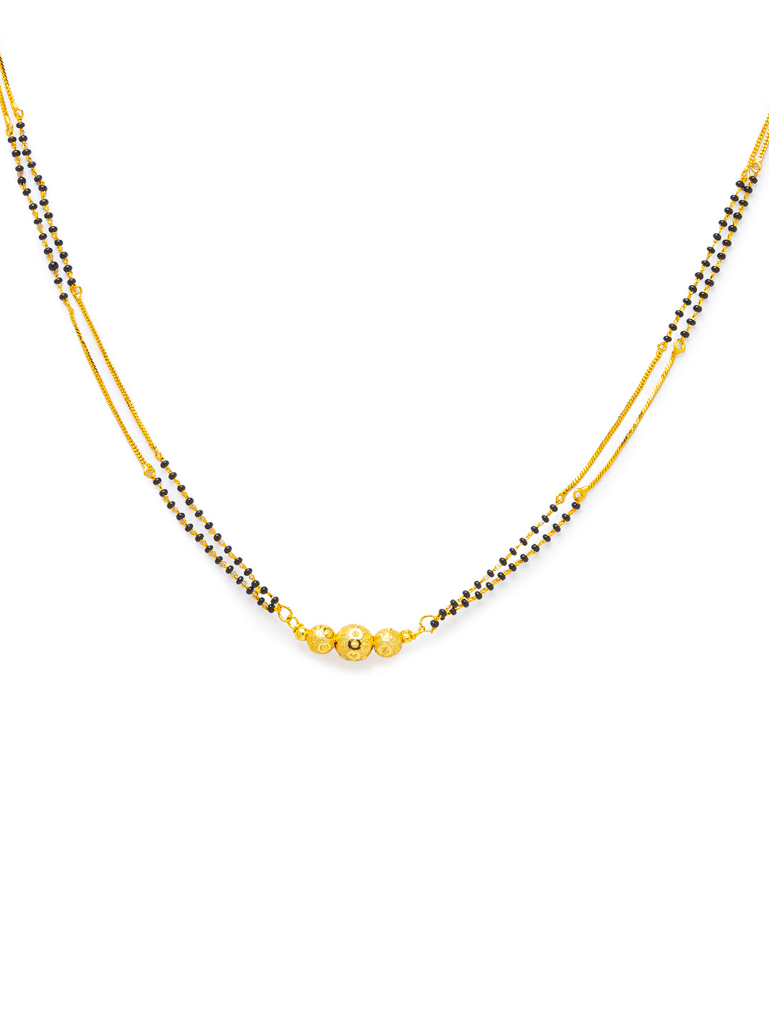 Digital Dress Room Digital Dress Room One Gram Gold Plated Long Mangalsutra मंगलसूत्र Latest Design Tanmaniya/Long Gold Chain/Black Beads New Mangalsutra Designs For Women (28 Inches) 