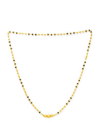Digital Dress Room Digital Dress Room One Gram Gold Plated Long Mangalsutra मंगलसूत्र Latest Design Tanmaniya/Long Gold Chain/Black Gold Beads New Mangalsutra Designs For Women (29 Inch)