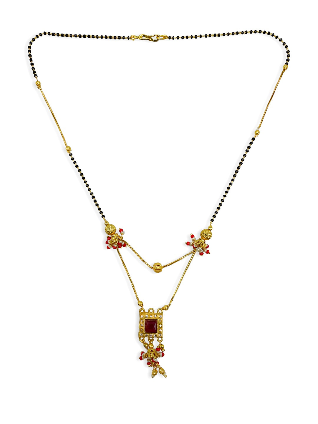 Red Stone Mangalsutra designs