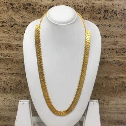 Digital Dress Room Gold Plated Lakshmi (Laxmi) Coin Neckalce Traditional Long Single Line Layer for Womens