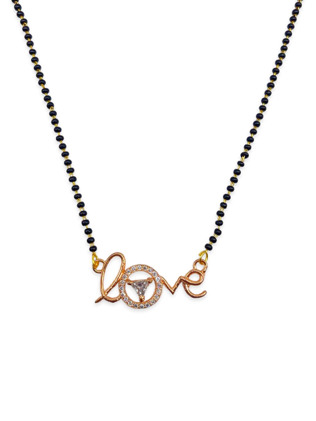 Heart mangalsutra sale design