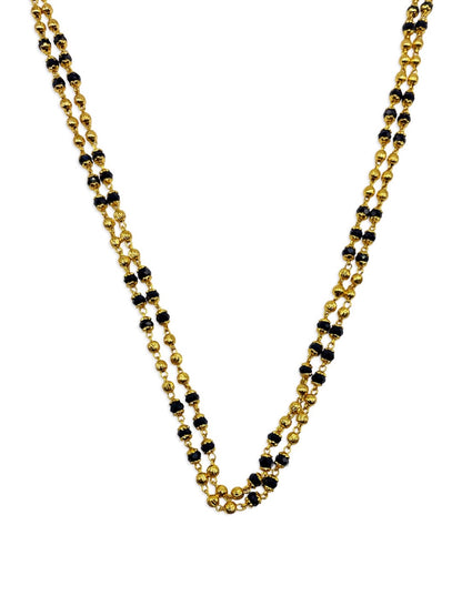 Black Crystal Beads Mangalsutra Designs