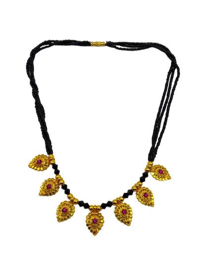Short Mangalsutra Handcrafted Drop Shaped Pendents