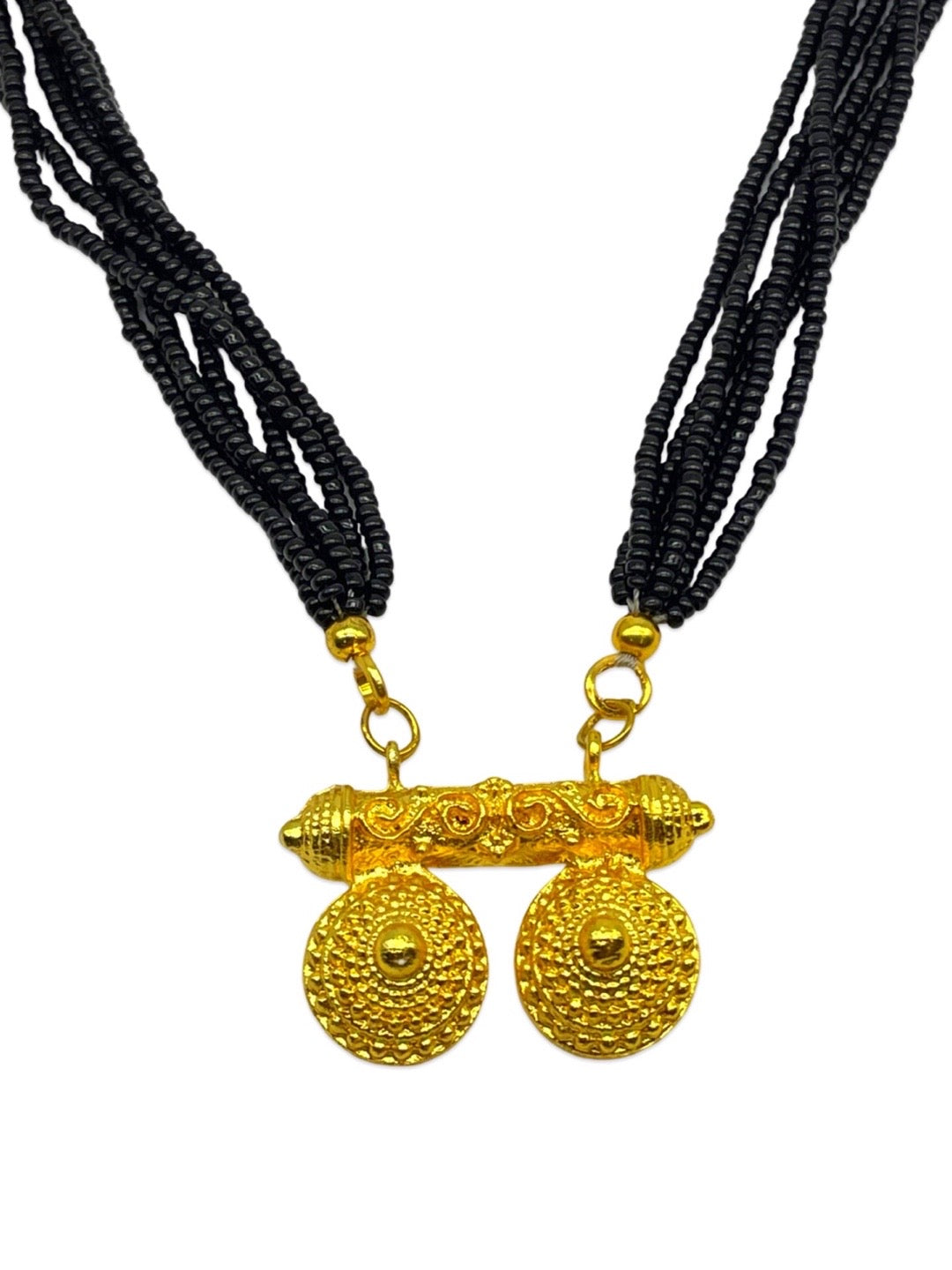 Short Mangalsutra Vati 6 line Black Bead Chain