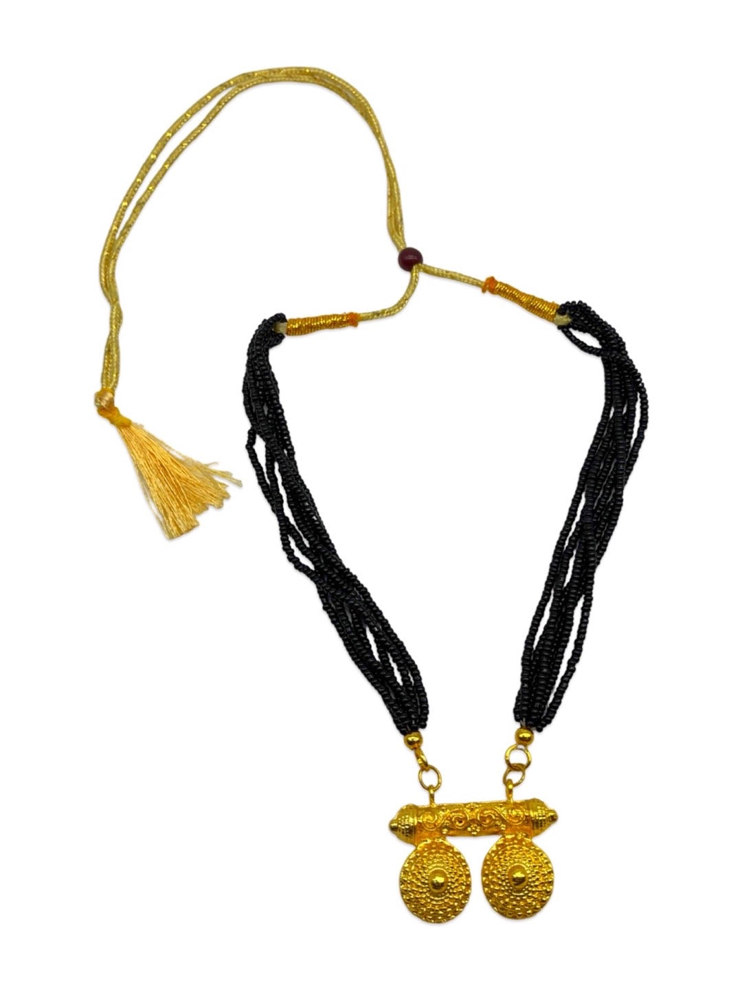 Short Mangalsutra Vati 6 line Black Bead Chain