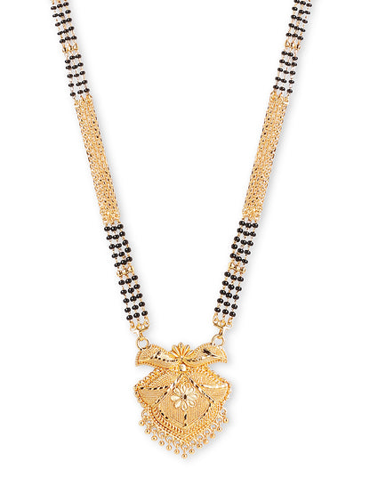 Gold Plated Maharashtrian Heavy Long Mangalsutra Designs Pendant Beads Chain Latest Unique Designs