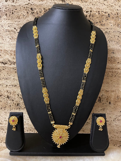 long gold mangalsutra designs latest