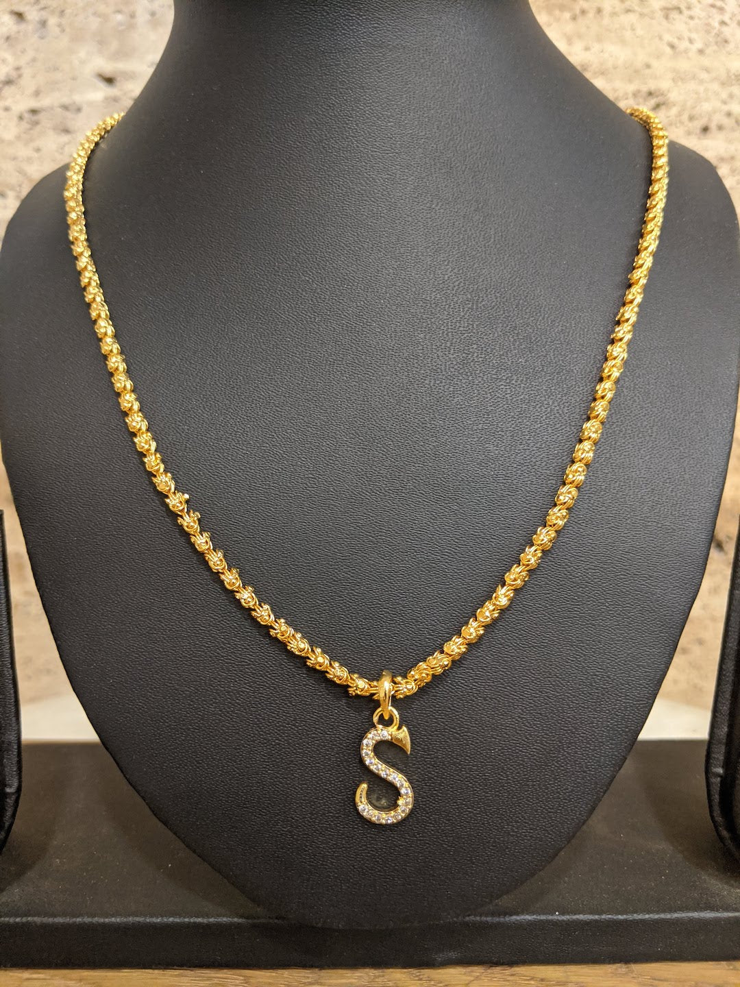 14kt Yellow Gold Initial-S Necklace with Spring Clasp | Shelly Bermont Fine  Jewelry