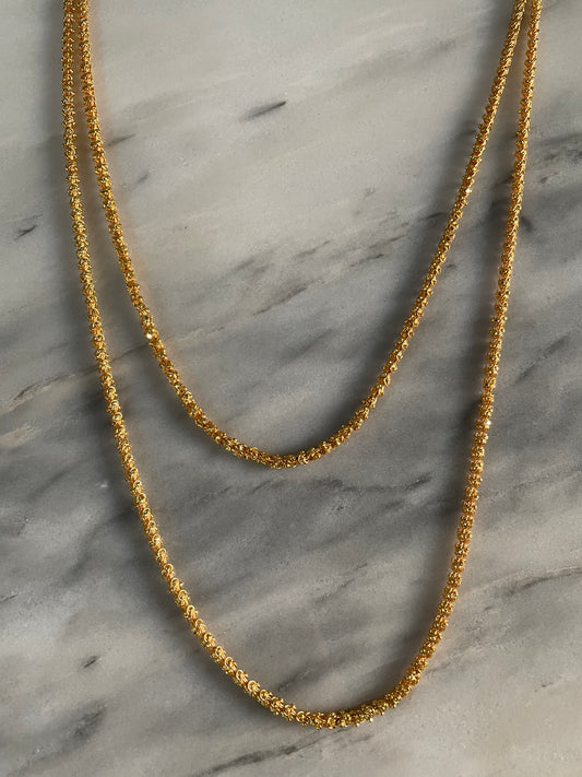 Combo Offer (Set of 2) Gold Necklaces Mangalsutra Combo Designs One Gram Gold Plated Latest New Designs In Gold Collection Necklace (30 Inches & 36 Inches)