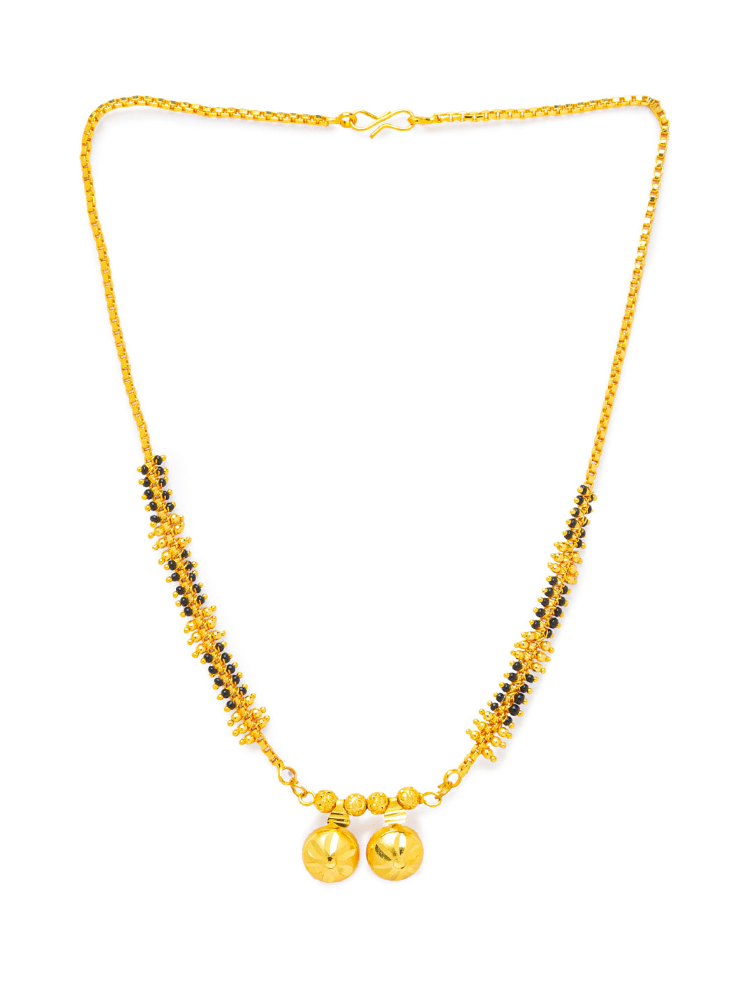 Combo Set of 2 Gold Plated Long Mangalsutra Designs and Short Mangalsutra Designs with Vati Pendant