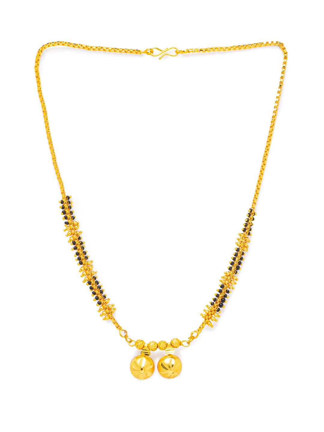 Combo Set of 2 Gold Plated Short Mangalsutra Designs and Long Mangalsutra Designs Ball Shape Pendant