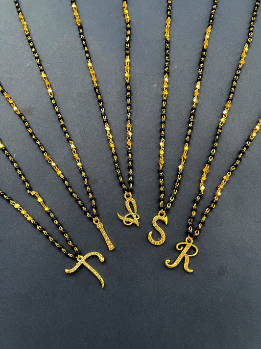 Simple Custom Letter Mangalsutra Designs All alphabets
