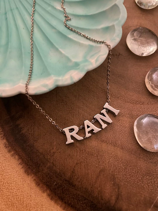 Silver-Plated Custom Name Necklace