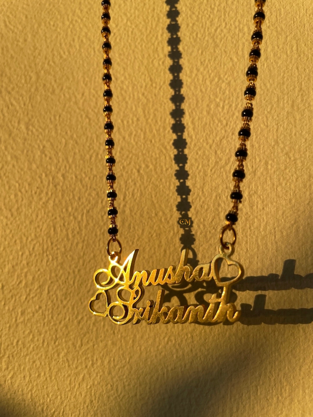 Akshay Name Mangalsutra Buy Golden Personalised Name Mangalsutra